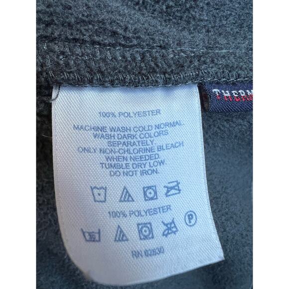 Land’s End Women's Dark Gray Hooded Sherpa Fleece Full Zip Jacket Medium 10-12 - Picture 10 of 11